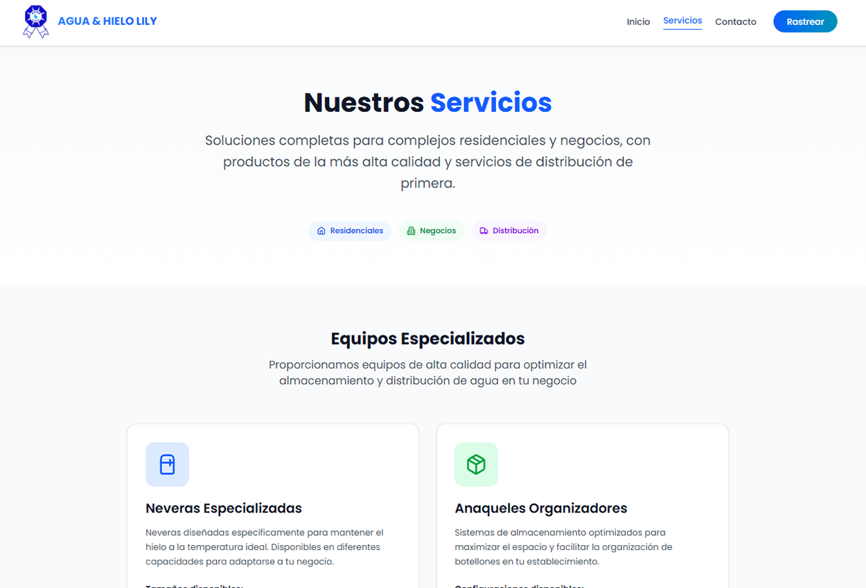 Página Web - Agua Lily