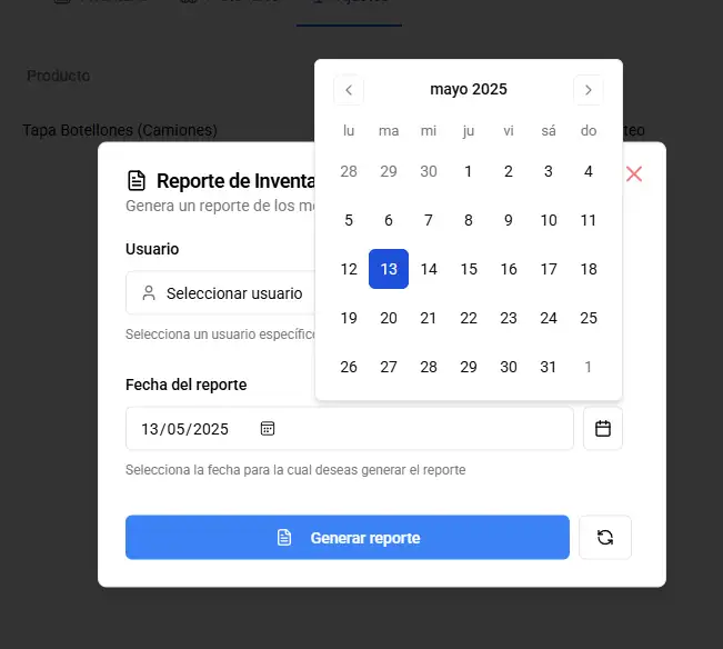 generar reporte de inventario
